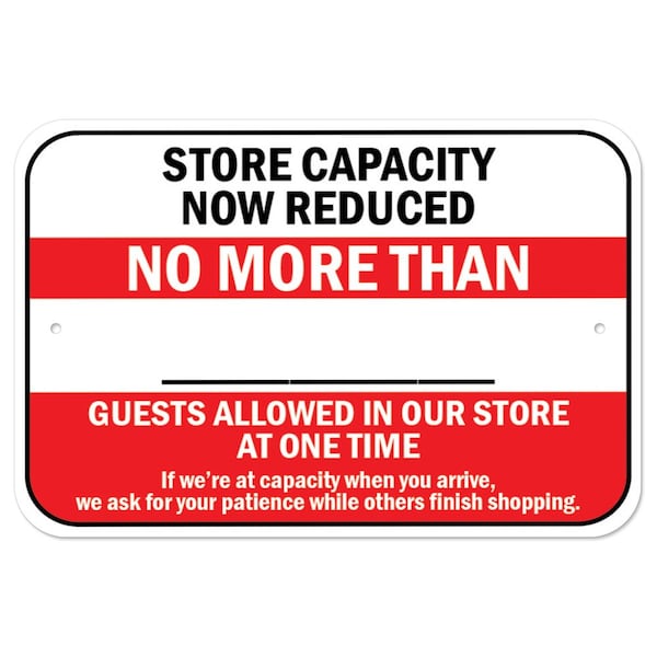 12 in Height, Aluminum, 12" x 18", A-1218-25436